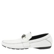 Pre-owned Leather flats Versace Pre-owned , White , Dames