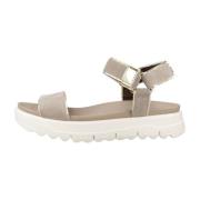 Stijlvolle platte sandalen voor vrouwen Geox , Beige , Dames