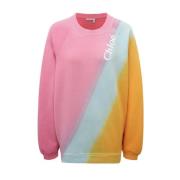 Katoenen sweatshirt met lange mouwen Chloé , Pink , Dames