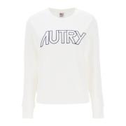 Geborduurd Logo Sweatshirt Autry , White , Dames