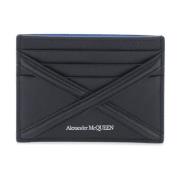 Leren Cardholder met Harnas Detail en Logo Print Alexander McQueen , B...