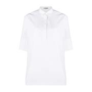 Witte Polo Shirts met Klassieke Kraag Jil Sander , White , Dames