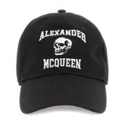 Geborduurde Logo Baseballpet Alexander McQueen , Black , Heren