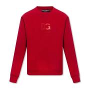 Logo Sweatshirt met Ribboorden Dolce & Gabbana , Red , Heren