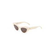 Spike Studs Cat-Eye Zonnebril Alexander McQueen , White , Dames