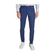 Slim Fit Blauwe Organische Katoenen Broek Jagvi. Rive Gauche , Blue , ...