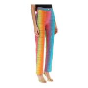 Multicolor Rhinestone Broek met Monogram Print Siedrés , Multicolor , ...