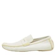 Pre-owned Leather flats Louis Vuitton Vintage , White , Dames