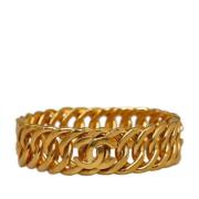 Pre-owned Metal bracelets Chanel Vintage , Yellow , Dames