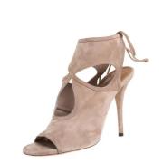 Pre-owned Suede sandals Aquazzura Pre-owned , Beige , Dames