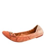 Pre-owned Denim flats Louis Vuitton Vintage , Orange , Dames