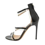 Pre-owned Leather sandals Sergio Rossi Pre-owned , Black , Dames