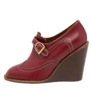 Pre-owned Leather heels Chloé Pre-owned , Red , Dames