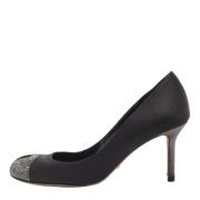 Pre-owned Satin heels Sergio Rossi Pre-owned , Black , Dames