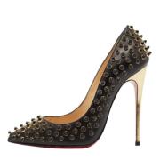 Pre-owned Leather heels Christian Louboutin Pre-owned , Black , Dames