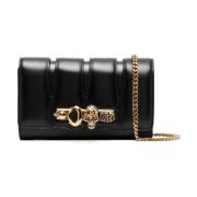 Gewatteerde Noir Cross Body Tas Alexander McQueen , Black , Dames