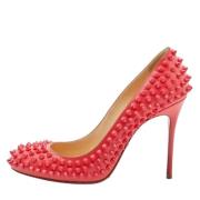 Pre-owned Leather heels Christian Louboutin Pre-owned , Pink , Dames