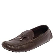 Pre-owned Leather flats Louis Vuitton Vintage , Brown , Dames