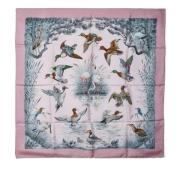 Pre-owned Silk scarves Hermès Vintage , Pink , Dames