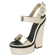 Pre-owned Leather sandals Giuseppe Zanotti Pre-owned , Gray , Dames