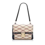 Pre-owned Leather handbags Louis Vuitton Vintage , Beige , Dames