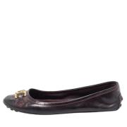 Pre-owned Leather flats Louis Vuitton Vintage , Brown , Dames