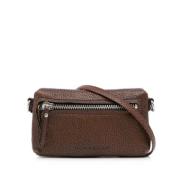 Pre-owned Leather shoulder-bags Burberry Vintage , Brown , Dames