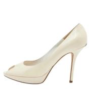 Pre-owned Leather heels Dior Vintage , Beige , Dames