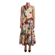 Bloemenprint Zijden Maxi Jurk Dolce & Gabbana , Multicolor , Dames