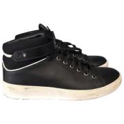 Pre-owned Leather sneakers Dior Vintage , Black , Dames