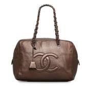 Pre-owned Leather shoulder-bags Chanel Vintage , Brown , Dames