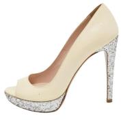 Pre-owned Leather heels Miu Miu Pre-owned , Beige , Dames