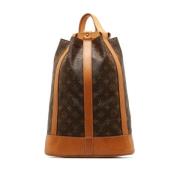Pre-owned Leather backpacks Louis Vuitton Vintage , Brown , Dames