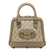 Pre-owned Leather handbags Gucci Vintage , Beige , Dames