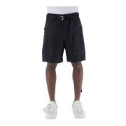 Nylon Twill Casual Shorts Sacai , Black , Heren