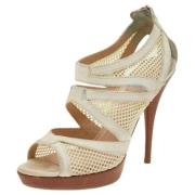 Pre-owned Suede sandals Fendi Vintage , White , Dames