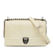 Pre-owned Leather dior-bags Dior Vintage , White , Dames