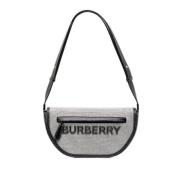 Pre-owned Canvas handbags Burberry Vintage , Gray , Dames