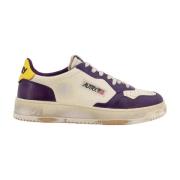 Paarse Sneakers met Leren Patch Autry , Purple , Heren