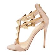 Pre-owned Leather sandals Giuseppe Zanotti Pre-owned , Beige , Dames