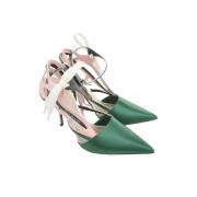 Pre-owned Fabric heels Dior Vintage , Green , Dames