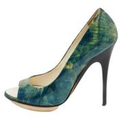 Pre-owned Leather heels Giuseppe Zanotti Pre-owned , Green , Dames