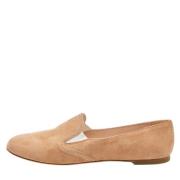 Pre-owned Suede flats Casadei Pre-owned , Beige , Dames