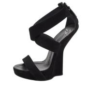 Pre-owned Suede sandals Giuseppe Zanotti Pre-owned , Black , Dames