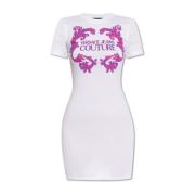 Bedrukte jurk Versace Jeans Couture , White , Dames