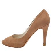 Pre-owned Leather heels Balmain Pre-owned , Brown , Dames