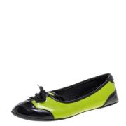 Pre-owned Leather flats Dolce & Gabbana Pre-owned , Green , Dames
