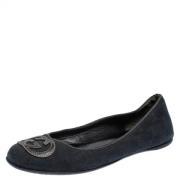 Pre-owned Canvas flats Gucci Vintage , Blue , Dames