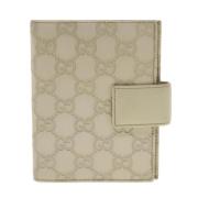 Beige Leren Gucci Portemonnee Gucci Vintage , Beige , Dames