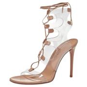 Pre-owned Plastic sandals Aquazzura Pre-owned , Beige , Dames